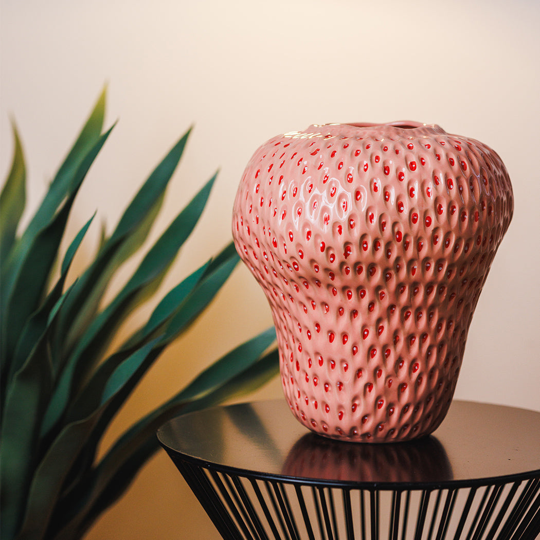 KOART| Strawberry Ροζ Κεραμικό Βάζο 22.5Χ25CM