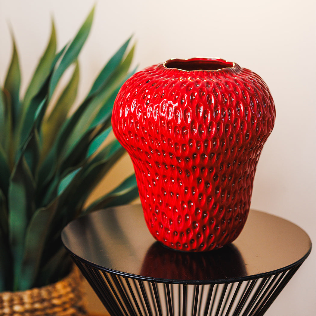 KOART| Strawberry Κόκκινο Κεραμικό Βάζο 22.5Χ25CM