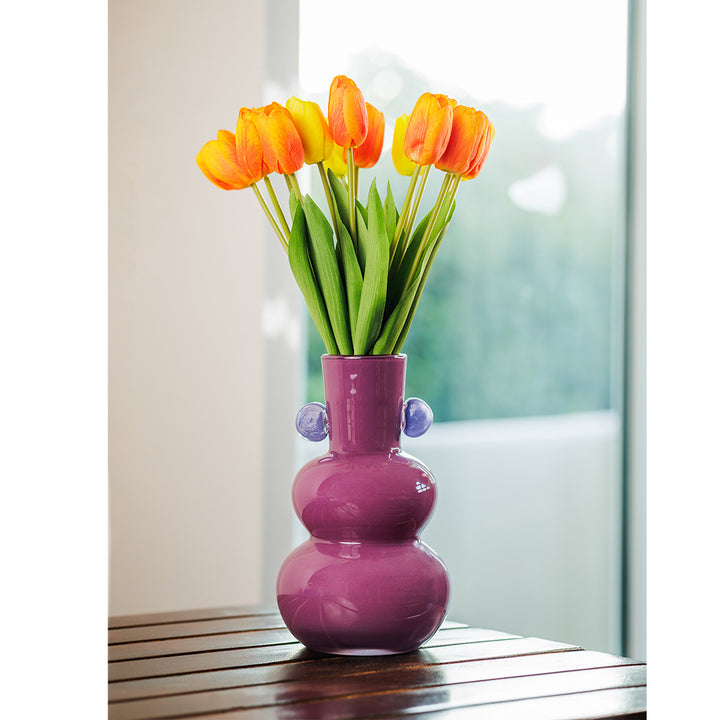 KOART| Linea Μωβ Γυάλινο Ανθοδοχείο 26 cm