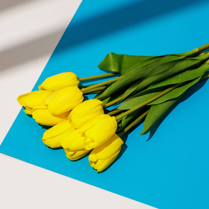 KOART| TULIPA1 Yellow Artificial Tulip Real Touch 47.5 cm. 1pc.