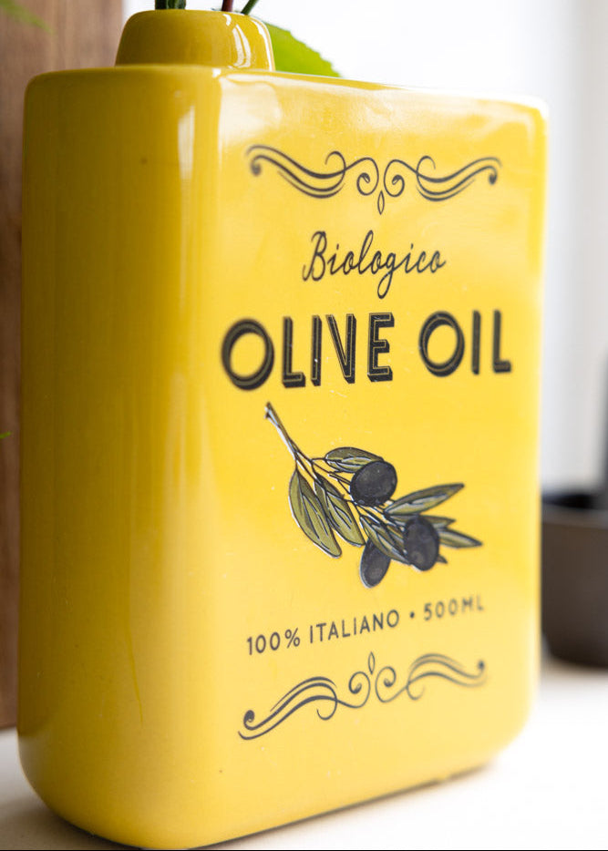 KOART|1.KAL-5053 Κεραμικό Διακοσμητικό Βάζο Olive Oil 13X6X17cm