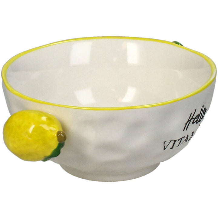 KOART| 1.KAL-6901 Πορσελάνινο Μικρό Μπολ Λεμόνι 15X11X5 cm