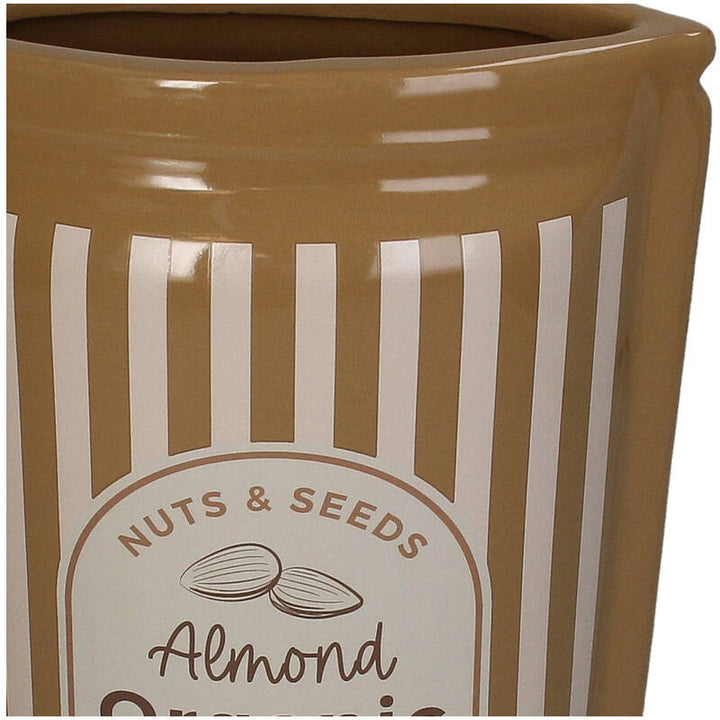 KOART|1.KAL-7599 Κεραμικό Διακοσμητικό Βάζο Αμύγδαλο Granola 16X9X23 cm