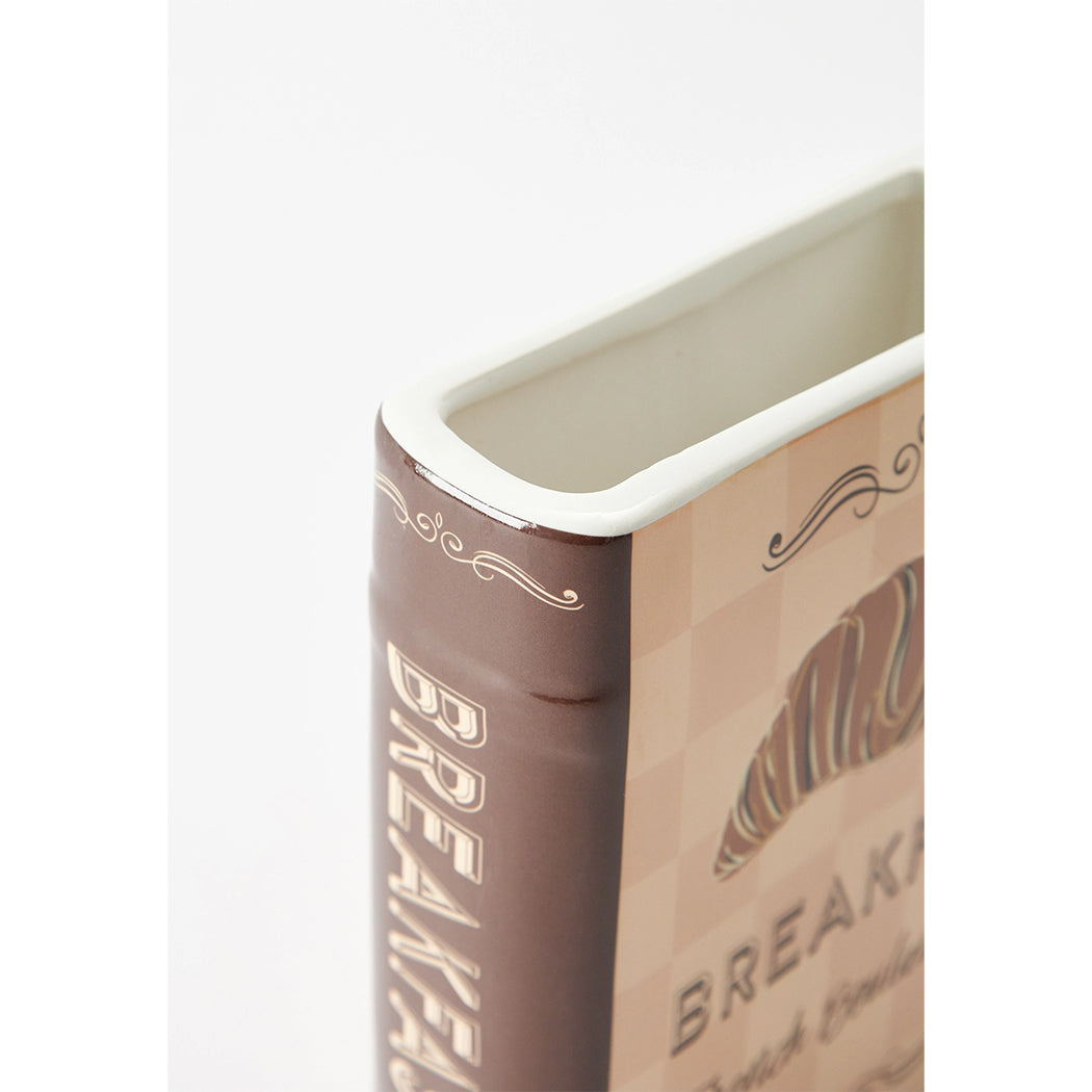 KOART| 1.KAL-7744 Κεραμικό Διακοσμητικό Βάζο Βιβλίο Breakfast 15x6x18 cm