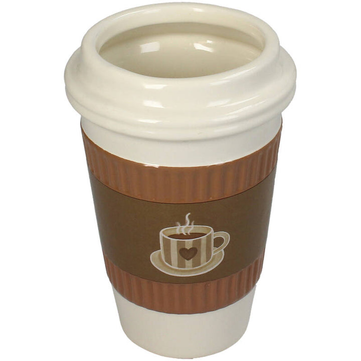 KOART| 1.KAL-8439 Κεραμικό Διακοσμητικό Βάζο Coffee Cup 11X11X17cm