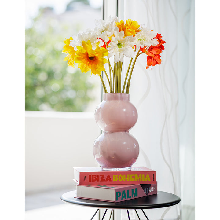 KOART| Amaya Ροζ Γυάλινο Ανθοδοχείο 28 cm