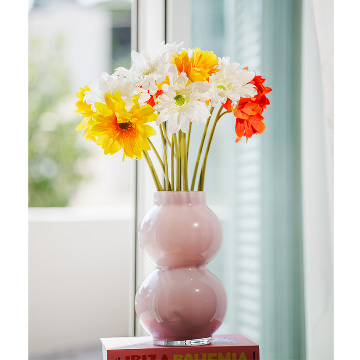 KOART| Amaya Ροζ Γυάλινο Ανθοδοχείο 28 cm