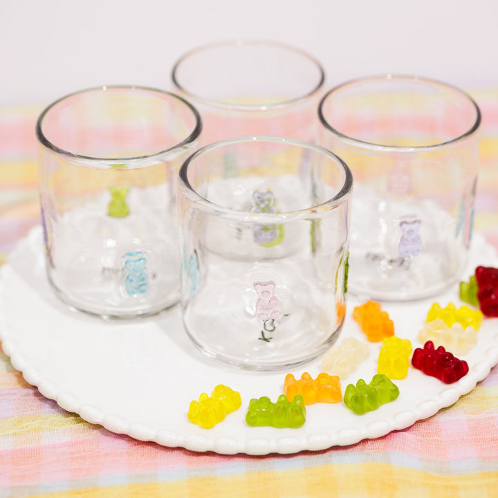KOART| CANDY BEAR Σετ 4 Γυάλινα Ποτήρια 420ml