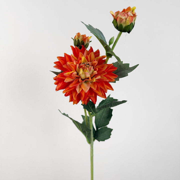 KOART| DAHLIA Πορτοκαλί Τεχνητό Λουλούδι Real Touch 32 εκ. 1τμχ.