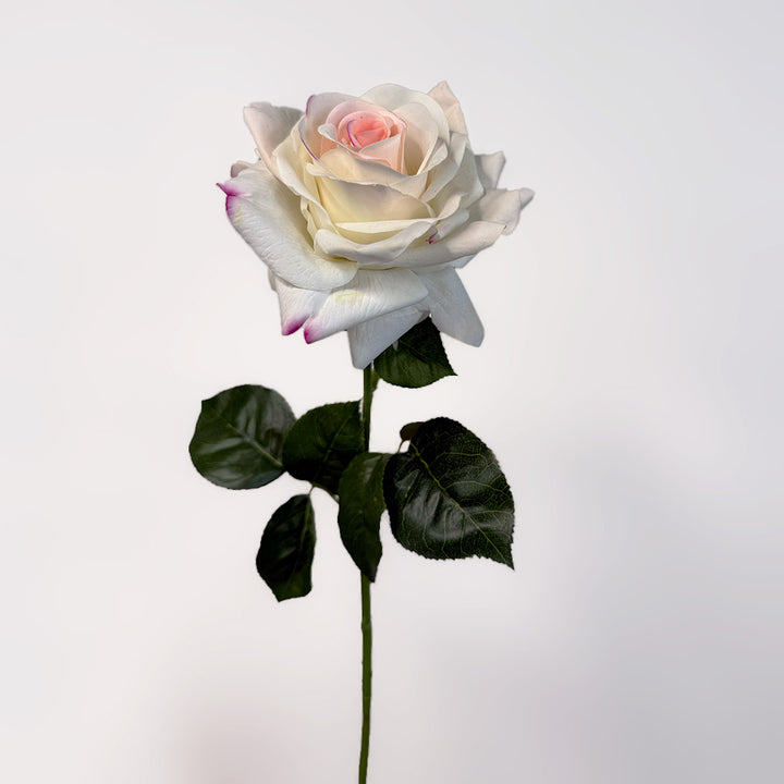 KOART| ROSE1 Λευκό Τεχνητό Τριαντάφυλλο Real Touch 78εκ. 1τμχ.