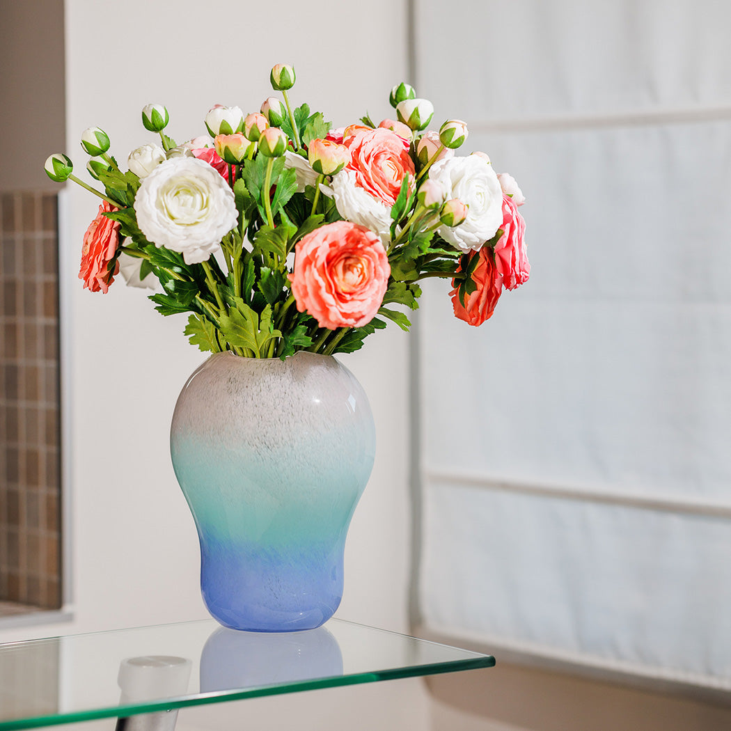 KOART| Zefi Μπλε Γυάλινο Βάζο CM