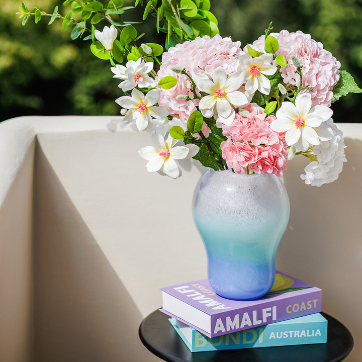 KOART| Zefi Μπλε Γυάλινο Βάζο CM