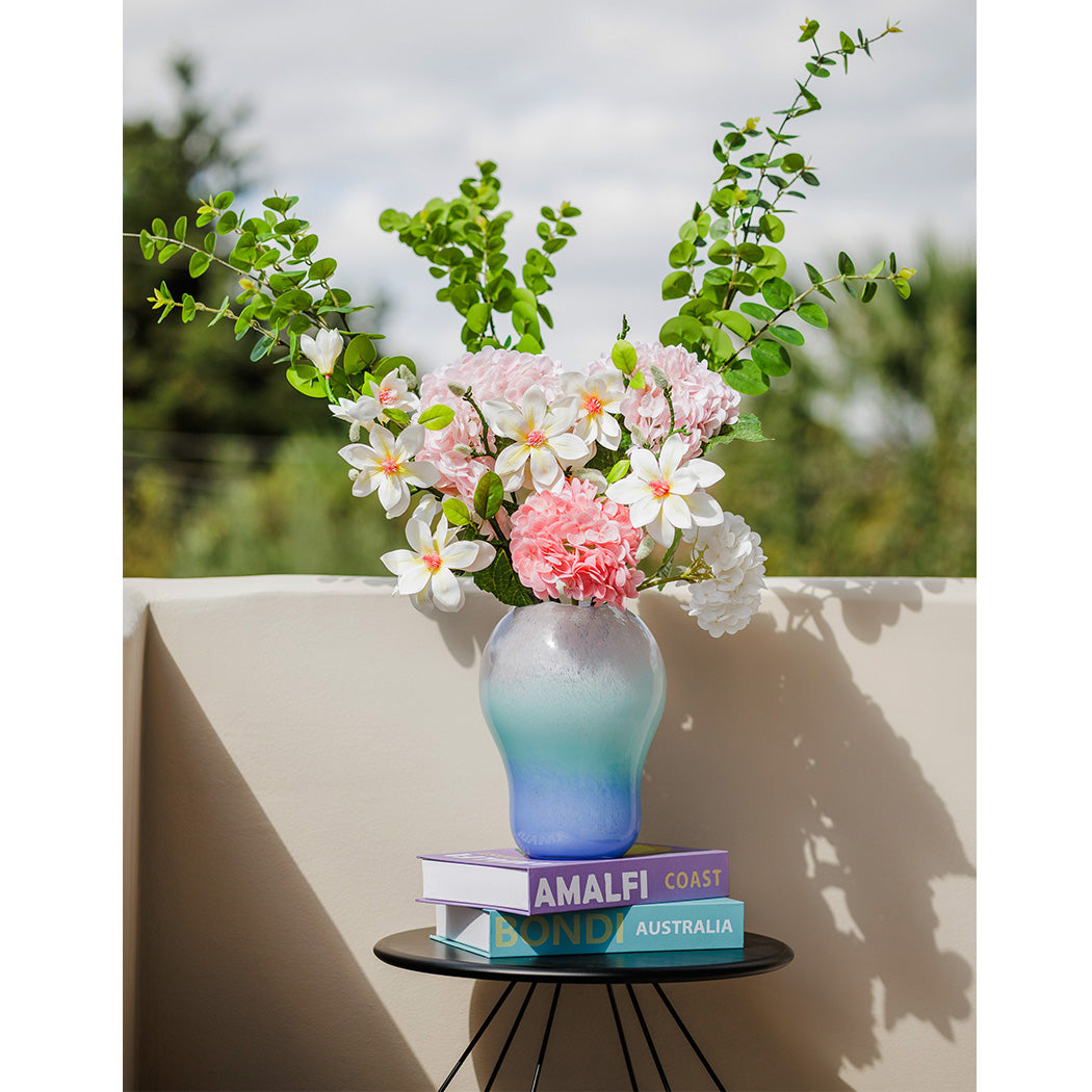 KOART| Zefi Μπλε Γυάλινο Βάζο CM