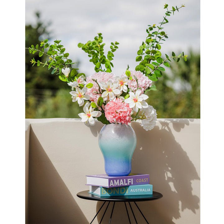 KOART| Zefi Μπλε Γυάλινο Βάζο CM