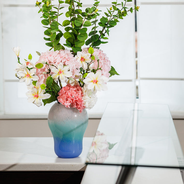 KOART| Zefi Μπλε Γυάλινο Βάζο CM